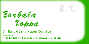 borbala koppa business card