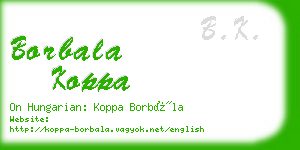 borbala koppa business card